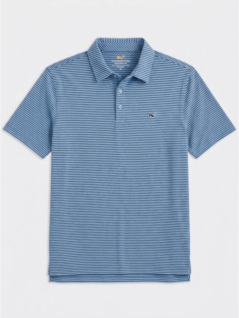 Vineyard Vines Performance Polo Men’s XL Blue Gray Stripe Golf Stretch